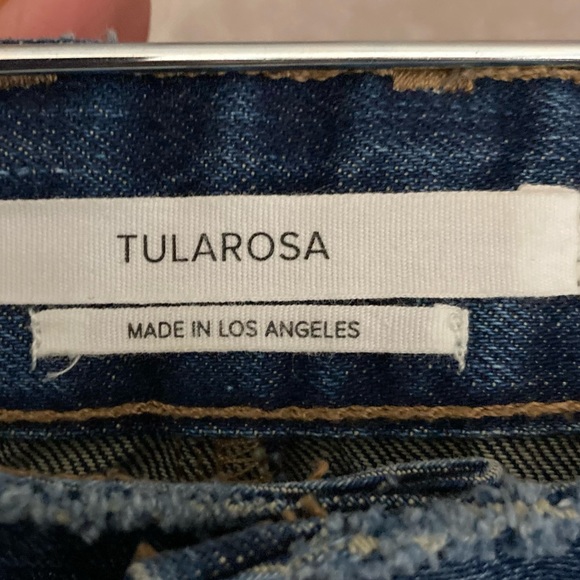 Tularosa LUCY A FRAME Denim JEAN  Button Down Distressed Skirt, SIZE 28 - Picture 4 of 5